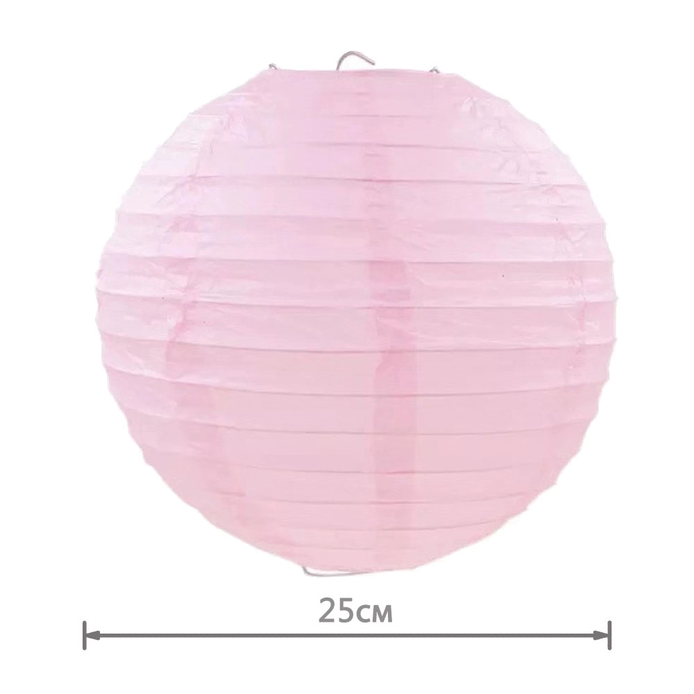Подвесной фонарик стандарт 25 см розовый new