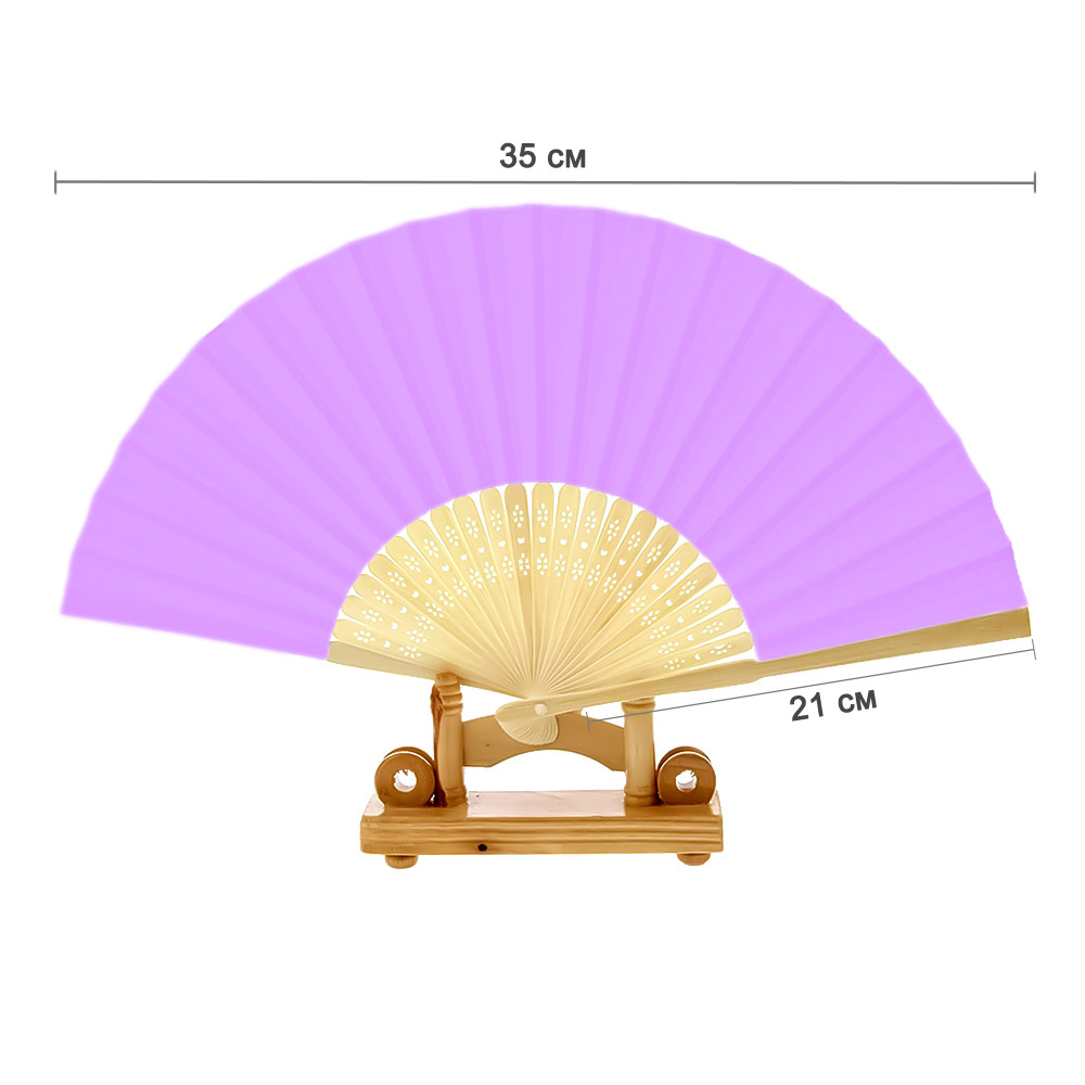 Веер для декора 21 х 35 см сиреневый