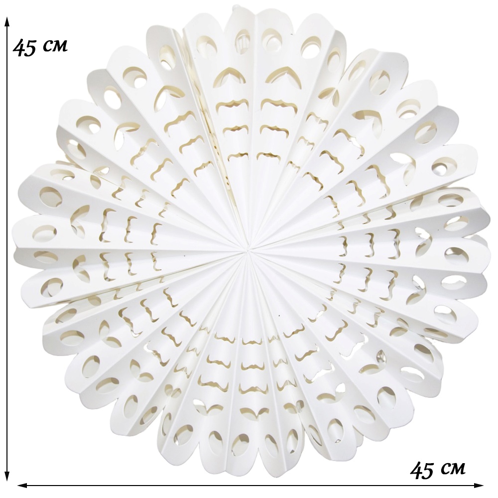Снежинка 45 см №4, белый