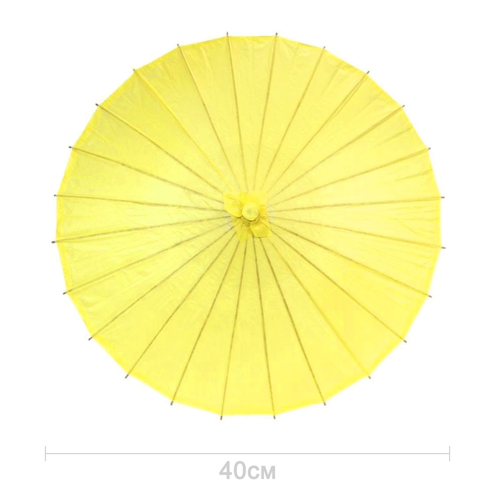 Китайские бумажные зонтики 40 х 30 см желтый