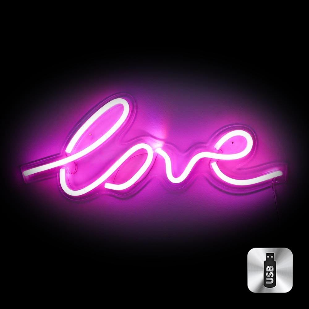 Cветильник LED NEON "Love"  44 х 20 см, от USB