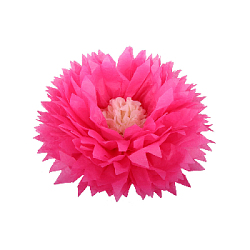 Бумажный цветок 30 см амарантовый+айвори