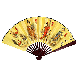 Веер для танцев 33х60см с рисунком, №1