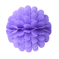 Бумажное украшение Цветочный шар-соты 25 см, сиреневый
