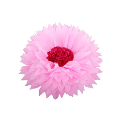 Бумажный цветок 30 см розовый+малиновый