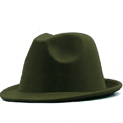 Шляпа Трилби фетровая, оливковый