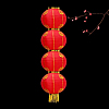 Китайский фонарь Круглый с рисунком, 4 яруса 20см