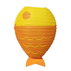 Подвесной фонарик "Рыбка" 24х25 см, желтый