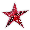 Звезда бумажная 120 см голографическая красная