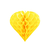Бумажное украшение "Сердце" 20 см, желтый