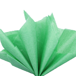 Бумага тишью светло-зеленая 76 х 50 см, 10 листов 17-19 г/м
