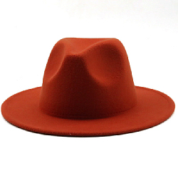 Шляпа Федора фетровая, терракотовый