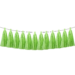 Гирлянда тассел 12 кисточек по 10 листов, салатовый