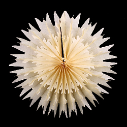 Снежинка обьемная 40 см айвори