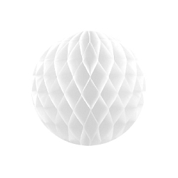 Бумажное украшение шар 20 см белый