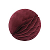 Бумажное украшение шар 10 см, бордовый