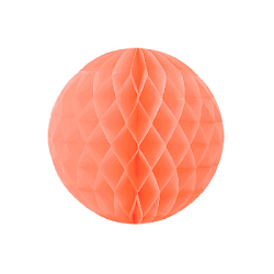 Бумажное украшение шар 20 см персиковый