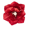 Бумажный цветок гофрированный 30 см красный+белый