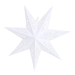 Звезда семиконечная бумажная 35 см Вензель, белый