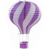 Подвесной фонарик "Воздушный шар"зигзаг 40 см фиолетово+белый