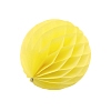Бумажное украшение шар 8 см ярко-желтый