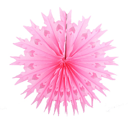Снежинка обьемная 40 см розовый
