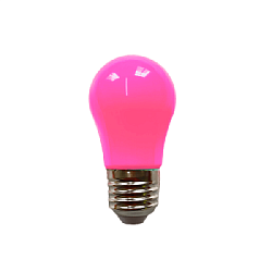 Лампа светодиодная Груша d-45 E27 W3, розовый
