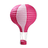 Подвесной фонарик "Воздушный шар" 40 см малиновый+белый