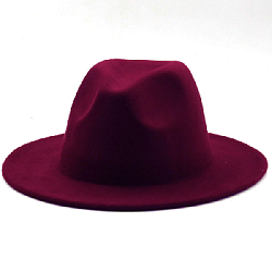 Шляпа Федора фетровая, сливовый