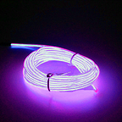 Шнур неоновый светящийся 4 м, фиолетовый