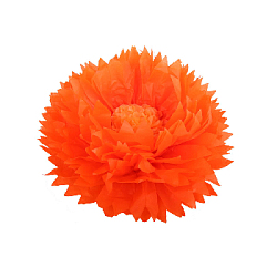 Бумажный цветок 30 см оранжевый+светло-оранжевый