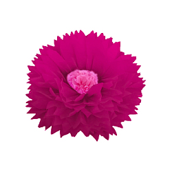 Бумажный цветок 30 см малиновый+розовый