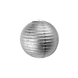 Подвесной фонарик стандарт 20 см серебро