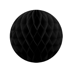 Бумажное украшение шар 30 см черный