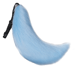 Лисий хвост для косплея 70 см, голубой
