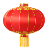 Китайский фонарь атлас d-64 см, красный