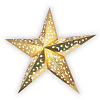 Звезда бумажная 90 см голографическая золотая