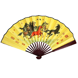 Веер для танцев 33х60см с рисунком, №9