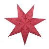Звезда семиконечная бумажная 75 см , Звезды и точки, бордовый