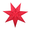 Звезда семиконечная бумажная 35 см, Звезды и точки, красный
